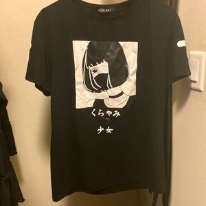 Black oversized T shirt